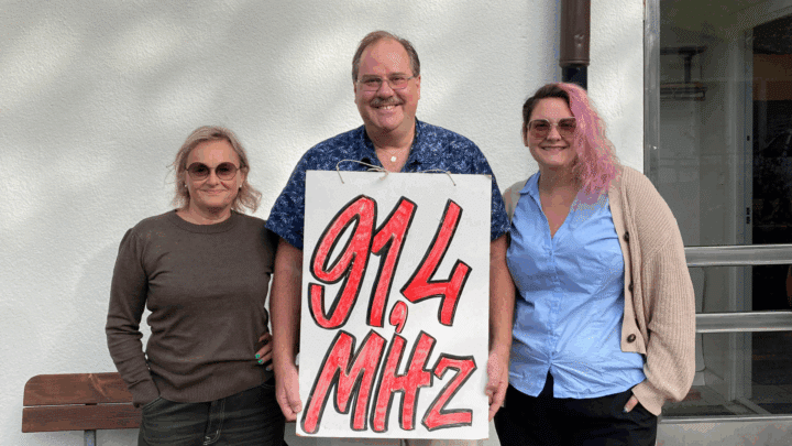Marie Åkesdotter (MP), Mats Lindblom (L) Hanne Sofia Carlsson (C) i samtal om barnsjön, gymnasiet och budget 2026