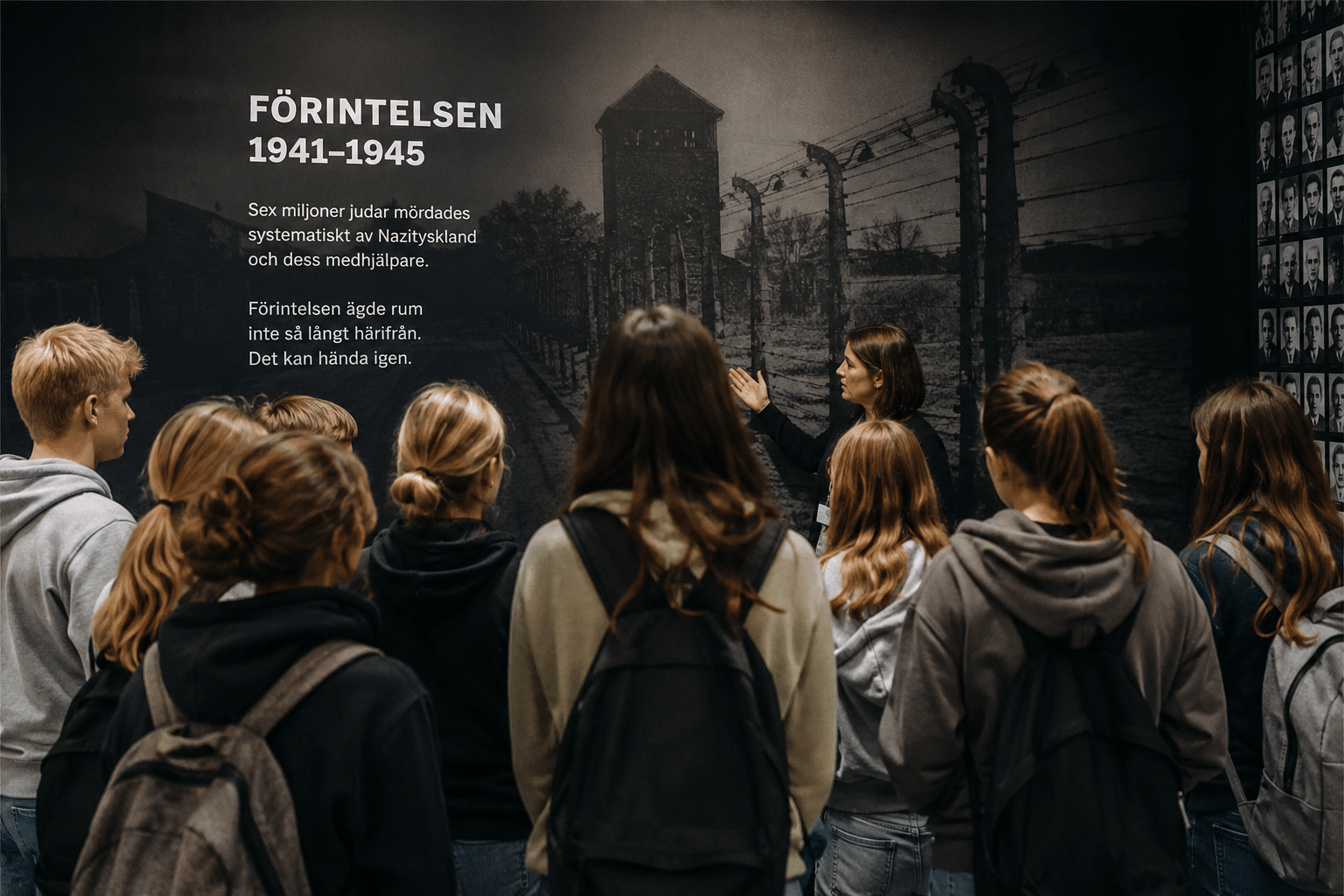 Studieresa till Förintelsens minnesplats som en del av undervisningen om demokrati och mänskliga rättigheter.