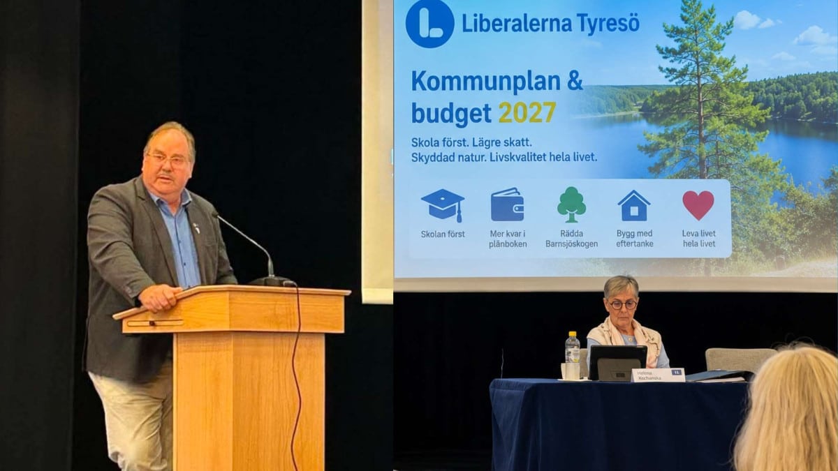 Liberalerna presenterar kommunplan och budget för Tyresö 2027 med fokus på skola, trygghet och natur.