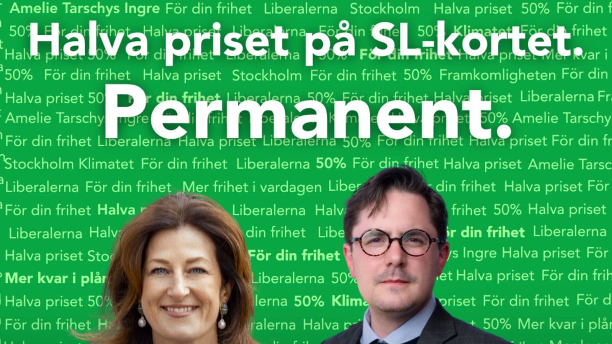 Amelie Tarschys Ingre och Alexander Enkvist om halva priset på SL-kortet i Tyresö